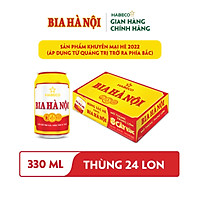 Bia Hà Nội - Thùng 24 lon 330ml - Khuyến mại hè Miền Bắc