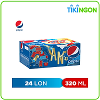 Thùng 24 Lon Nước Ngọt Có Gaz Pepsi (320ml/lon)