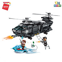 Đồ chơi xếp hình, lắp ráp lego Qman 1928 - Truy bắt tội phạm trên biển (473 mảnh ghép)