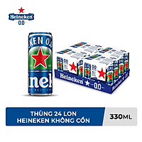 Thùng 24 lon bia không cồn Heineken 0.0 (330ml/lon)