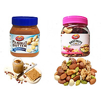 COMBO 2 HỘP BƠ ĐẬU PHỘNG VÀ HẠT DINH DƯỠNG+TRÁI CÂY SẤY HỖN HỢP 227G DAN.D.PAK CAO CẤP,KHÔNG CHẤT BẢO QUẢN,HỖ TRỢ ĂN KIÊNG,GIẢM CÂN