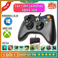 Tay Cầm Chơi Game PC VINETTEAM Xbox 360 Chuyên Dùng Cho PC laptop TVbox - Chơi F04 Full Skill - Hỗ Trợ Rung Khi Chơi Game Chơi FIFA Online 03 Rồng Đen 10 - Hàng Chính Hãng