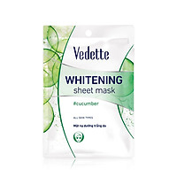 Mặt nạ giấy dưỡng trắng da dưa leo Vedette Whitening Mask Cucumber 22ml