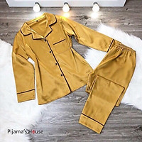 Đồ bộ pijama nữ mặc nhà cute tay dài quần dài mặc ngủ trơn dễ thương D493