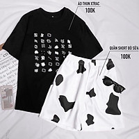 Quần Short Thun Bò Sữa Unisex /Nam nữ unisex ️Jaystoree ️