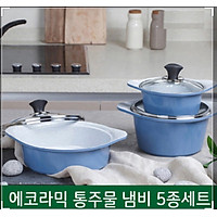 Bộ 3 nồi gốm sứ chống dính đáy từ: nồi 20- 22- 24 cm (kèm 3 nắp kính) tặng 1 cặp nhấc nồi sillicon (màu ngẫu nhiên)