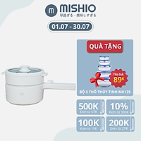 Nồi Nấu Đa Năng kèm xửng hấp Mishio MK271new 1,5L 600W- Hàng chính hãng