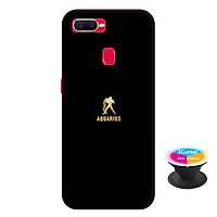 Ốp lưng nhựa dẻo dành cho Oppo F9 in hình Aquarius - Tặng Popsocket in logo iCase - Hàng Chính Hãng