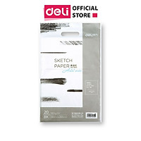Giấy Vẽ Chuyên Dụng Deli 265X380Mm - 110/160/180Gsm, 20 Tờ - 1 Quyển - 73607/73611/73613