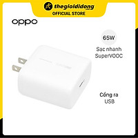 Adapter Sạc SuperVOOC 65W OPPO VCA7JAUH Trắng - Hàng chính hãng