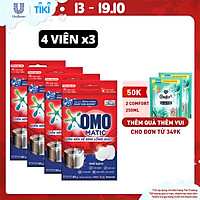 Combo 3 Hộp 4 Viên Nén Vệ Sinh Lồng Giặt OMO Matic 80gr