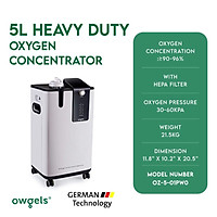 Máy tạo oxy 5 lít phiên bản mới 2021 Owgels- Mã sản phẩm: OZ-5-01PW0