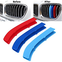 M Color for BMW 5 Series F10 F18 Sport Front 3D Plastic Kidney Grill Cover Clip