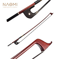 NAOMI VB0908-030 Classic Brazilwood 4/4 Violin Bow Light Weight Proper Balance Mongolian Horsehair Bow Hairs Ebnoy Frog