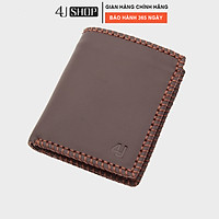 Bóp Ví Nam Da Bò Thật 4U Cao Cấp Dáng Đứng Handmade Nổi Bật F129