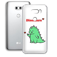 Ốp lưng dẻo cho điện thoại LG V30 - 01253 7877 DINOSAURS04 - Khủng long dễ thương - Hàng Chính Hãng