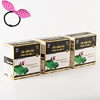 Combo 3 Hộp Trà hỗ trợ Giảm Cân Phạm Gia Gold 3+, Tặng Kèm Cột Tóc Tai Thỏ Màu Ngẫu Nhiên