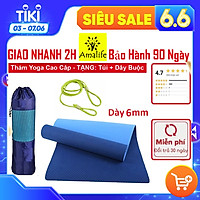 Thảm Tập Yoga, Gym Amalife 2 Lớp + Túi Đựng Thảm Tập Yoga + Dây Buộc Thảm Tập Yoga (Giao Màu Ngẫu Nhiên)