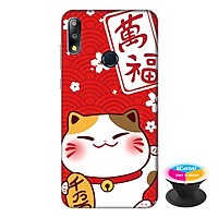 Ốp lưng cho điện thoại Asus Zenfone Max Pro M2 hình Mèo May Mắn Mẫu 4 tặng kèm giá đỡ điện thoại iCase xinh xắn - Hàng chính hãng