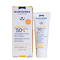 Kem chống nắng màu da, dành cho da thường Uveblock SPF50 Mineral Tinted Cream - Isis Pharma (40ml)