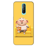 Ốp Lưng Nhựa Cứng Nhám Dành Cho Oppo RX17 Pro In Hình Heo Con Thư Giãn
