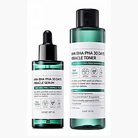 Combo 2 sản phẩm Nước hoa hồng Some By Mi AHA-BHA-PHA 30 Days Miracle Toner 150ml và Tinh chất ngừa mụn Some By Mi AHA-BHA-PHA 30 Days Miracle Serum 50ml