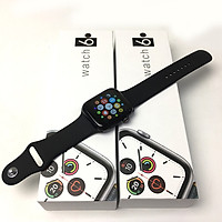 Đồng Hồ Thông Minh Watch 6 Kết Nối Bluetooth Nghe Gọi Zalo Messenger Báo Tin Nhắn Gmail (Viền Nhôm & Dây Cao Su) - hàng nhập khẩu - Màu Đen -4376-