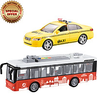 Đồ Chơi VECTO Combo Xe Buýt Du Lịch - Xe Taxi CB-911A-560C