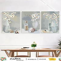 Tranh tô màu 40x50cm có khung Bình Lan Trắng mã 965 , 966 ,967