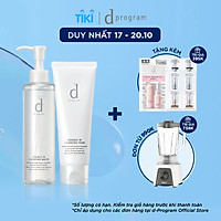 Bộ Đôi Nước Tẩy Trang và Sữa Rửa Mặt Tạo Bọt Dưỡng Da D program thích hợp cho da nhạy cảm