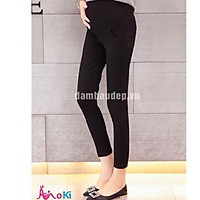 quần legging bầu 2 túi trước vải zip cotton xinh xắn