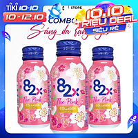 Nước Uống Đẹp Da - 82X The Pink Collagen 1000mg Collagen Peptide, 100ml/Chai Nước Uống Đẹp Da Tràn Năng Lượng Đến Từ Nhật Bản