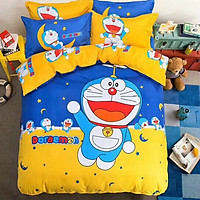 Bộ Drap & Chăn Phao Cotton Magic Doremon Trăng