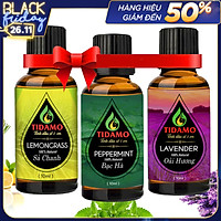 Combo 3 Tinh Dầu Sả Chanh + Tinh Dầu Bạc Hà + Tinh Dầu Oải Hương (Lavender) - Tinh Dầu Xông Phòng Nguyên Chất Giúp Thư Giãn, Đuổi Muỗi Và Thơm Phòng (3 chai 10ML)