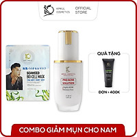 Combo mụn cho Nam KimKul gồm Pro Acne Solution và Mặt nạ Seaweed (Tặng Sữa rửa mặt bill trên 300K)