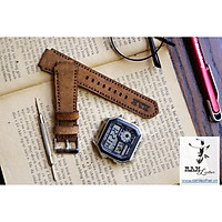 DÂY CASIO AE1200 / SEIKO 5 / ORIENT SK DA BÒ THẬT HANDMADE - RAM CLASSIC 1960 (TẶNG ĐẦY ĐỦ KHÓA + CHỐT + CÂY THAY DÂY)