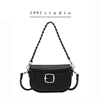 Túi xách nữ/ 1992 s t u d i o/ NAVIE BAG/ màu đen khoá cá tính/ 2 dây