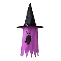 Halloween Decorations Outdoor Hanging Lighted Glowing Ghost Hat 75cm Halloween Lights String Battery Operated for