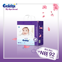 Bỉm Goldgi dán size Newborn 92 miếng (<=5kg)
