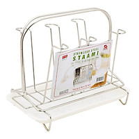 Giá úp ly có khay hứng inox cao cấp không gỉ kiểu Hàn Quốc (25 x 16 x 21 cm) ST_403