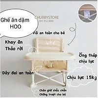 Ghế ăn dặm du lịch gấp gọn Hoo Booster kiểu dáng Hàn Quốc siêu nhẹ cho bé