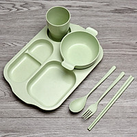 Bộ Khay Ăn Dặm Lúa Mạch 6 Món - Chính hãng