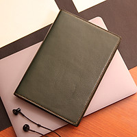 Sổ tay da thật Handmade - Xanh Rêu
