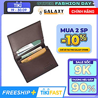 Ví Bóp Nam Nữ Nhỏ Gọn Cao Cấp Nhiều Ngăn Để Name Card Danh Thiếp Thẻ Galaxy Store GVMB04 (Nâu) (8x10.5cm)