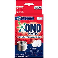 Hộp 4 Viên Nén Vệ Sinh Lồng Giặt OMO Matic 80gr