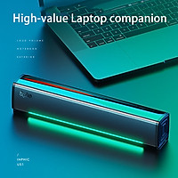 Loa mini có dây Inphic US1 Âm thanh vòm stereo ánh sáng LED xung quanh cho máy tính bàn máy laptop tivi - Hàng chính hãng