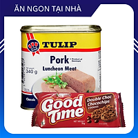 Combo 1 Hộp Thịt Heo Hộp Tulip 340g và 1 Gói Bánh Quy Socola Arnott's GoodTime 72g