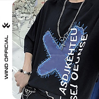 Áo thun tay lỡ Wind phông unisex form rộng X nam nữ cotton oversize ulzzang