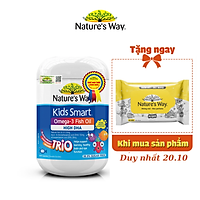 Viên Uống Dầu Cá Nature's Way Omega-3 Fish Oil Trio Giúp Bổ Sung DHA Phát Triển Trí Tuệ Cho Bé 60 Viên