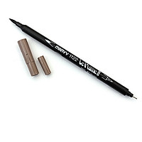 Bút lông hai đầu màu nước Marvy LePlume II 1122 - Brush/ Extra fine tip - Taupe (84)